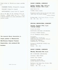 Programme for the Limerick Music Association Season 1970-1971.  (Page 4 of 5)